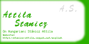 attila stanicz business card